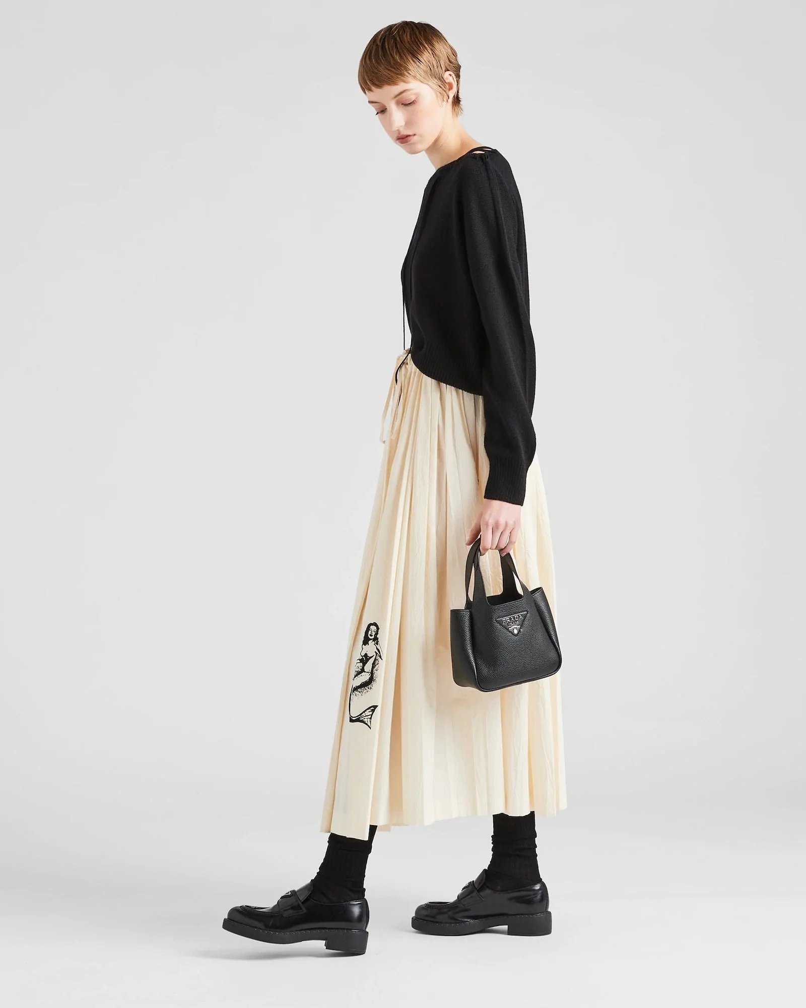 Alternative view of Prada Flou Black Tote Bag