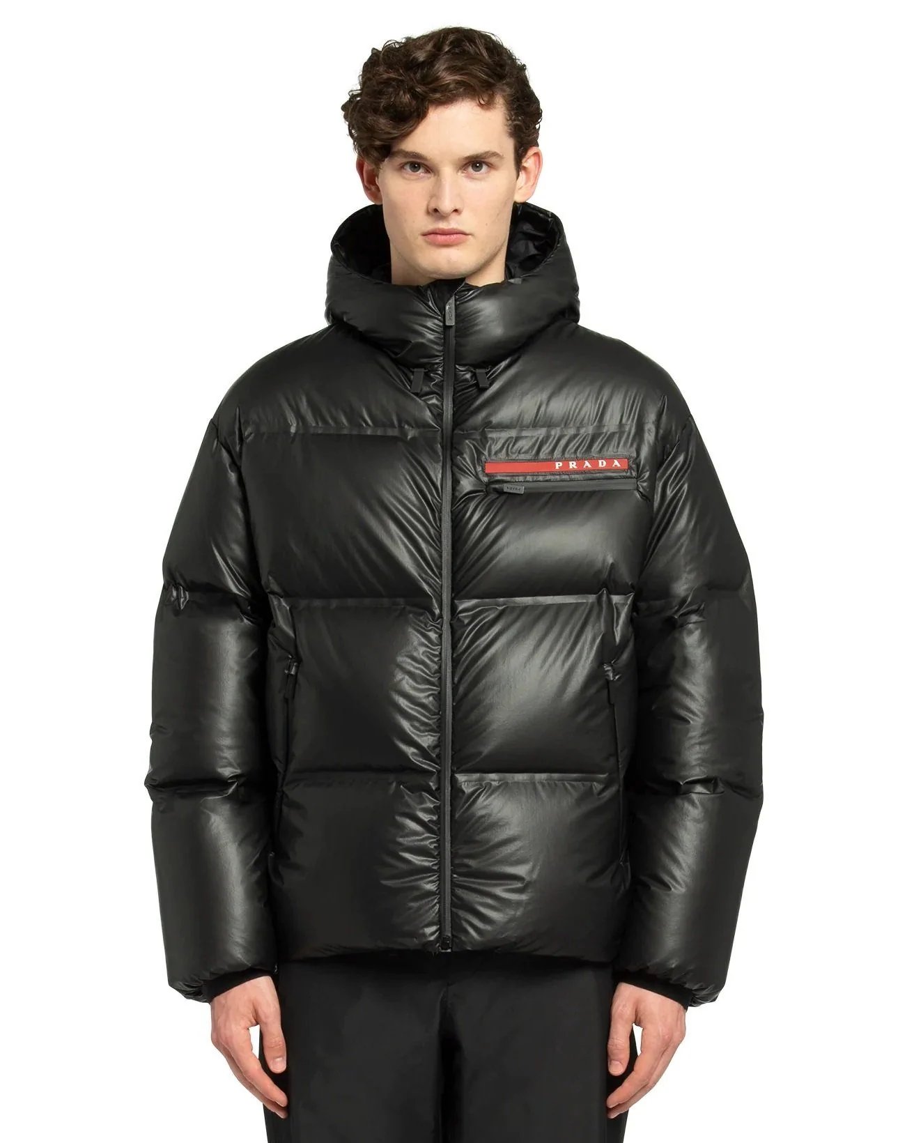 Prada Light Nylon Hooded Puffer Jacket-20248288
