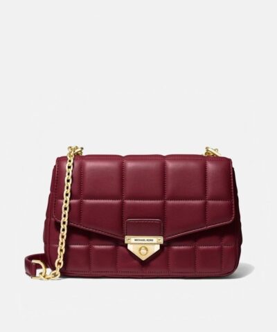 Michael Kors SoHo Large Quilted Leather Shoulder Bag, Red-20249072