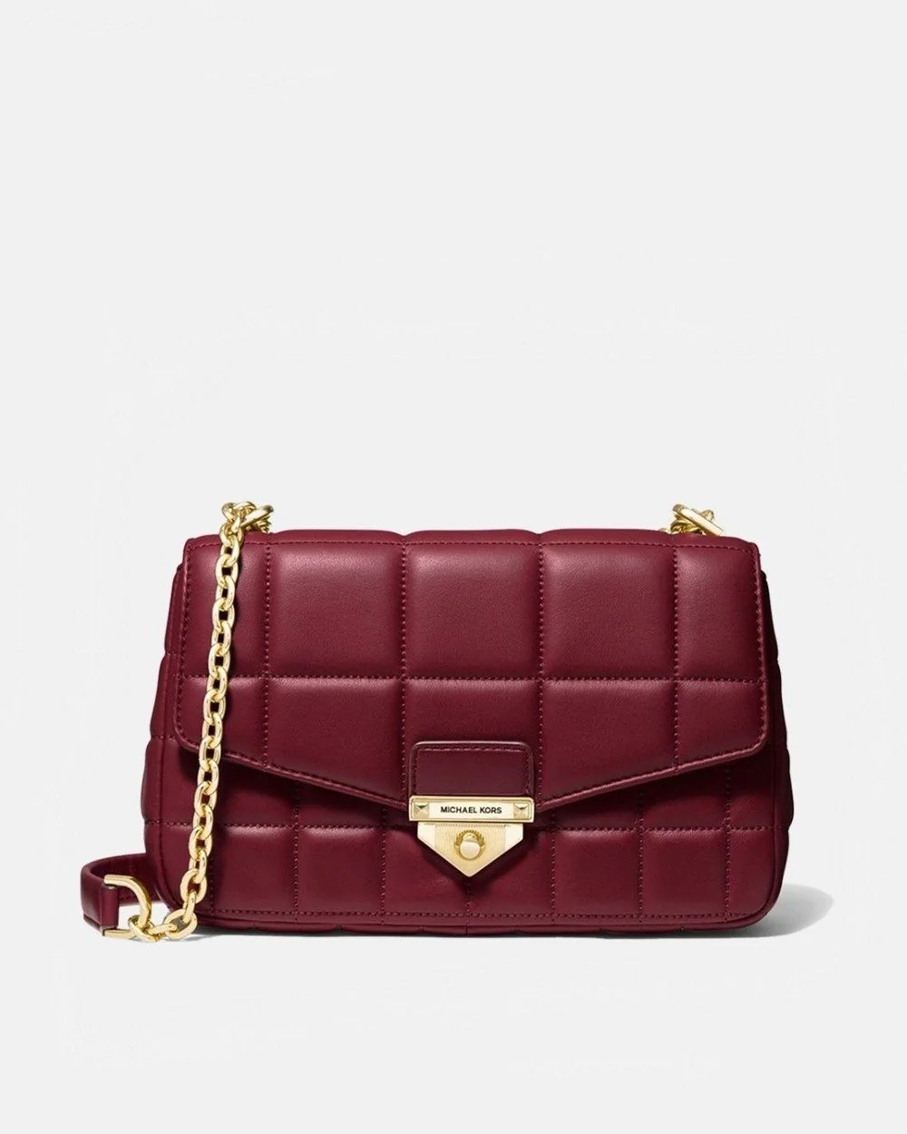 Michael Kors SoHo Large Quilted Leather Shoulder Bag, Red-20249072