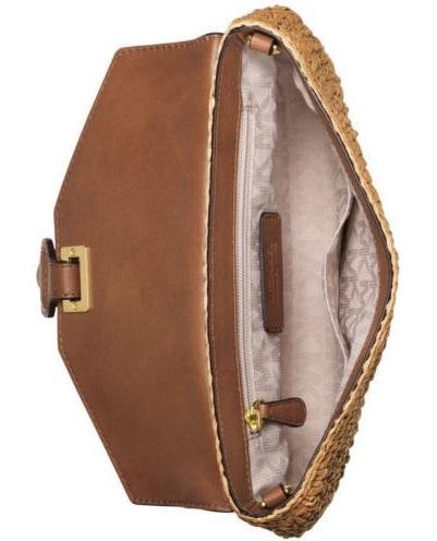 Alternative view of Michael Michael Kors Straw Gabriella Clutch Walnut Gold