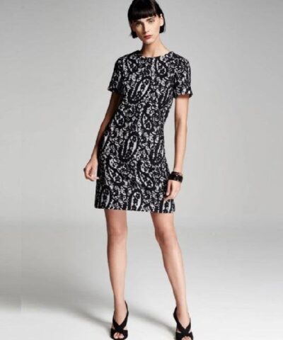 products 2018 02 18 14 29 03 MICHAEL Michael Kors Mod Short Sleeve Lace Overlay T Shirt Dress Neiman Marcus