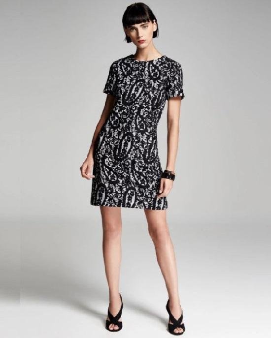 Michael Michael Koes Mod Short-Sleeve Lace-Overlay T-Shirt Dress - Image 3