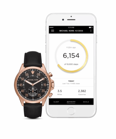 products 2019 02 03 09 15 58 Michael Kors Gage Rose Gold Tone Hybrid Smartwatch 45mm Bloomingdale s