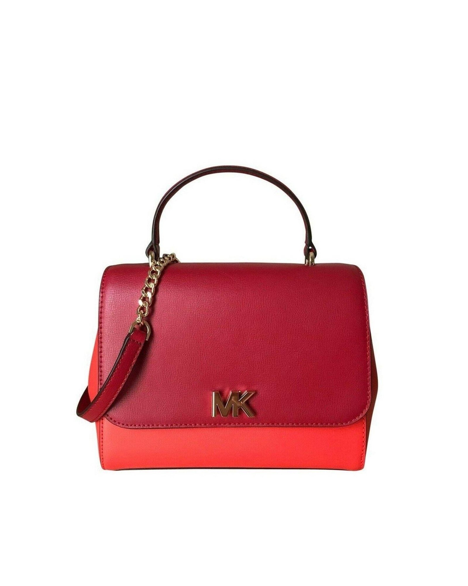 Michael Kors Mott Medium Leather Satchel Convertible Crossbody Bag-20249105