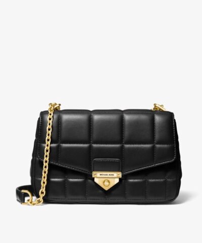 Michael Kors SoHo Large Quilted Leather Shoulder Bag, Black-20249084
