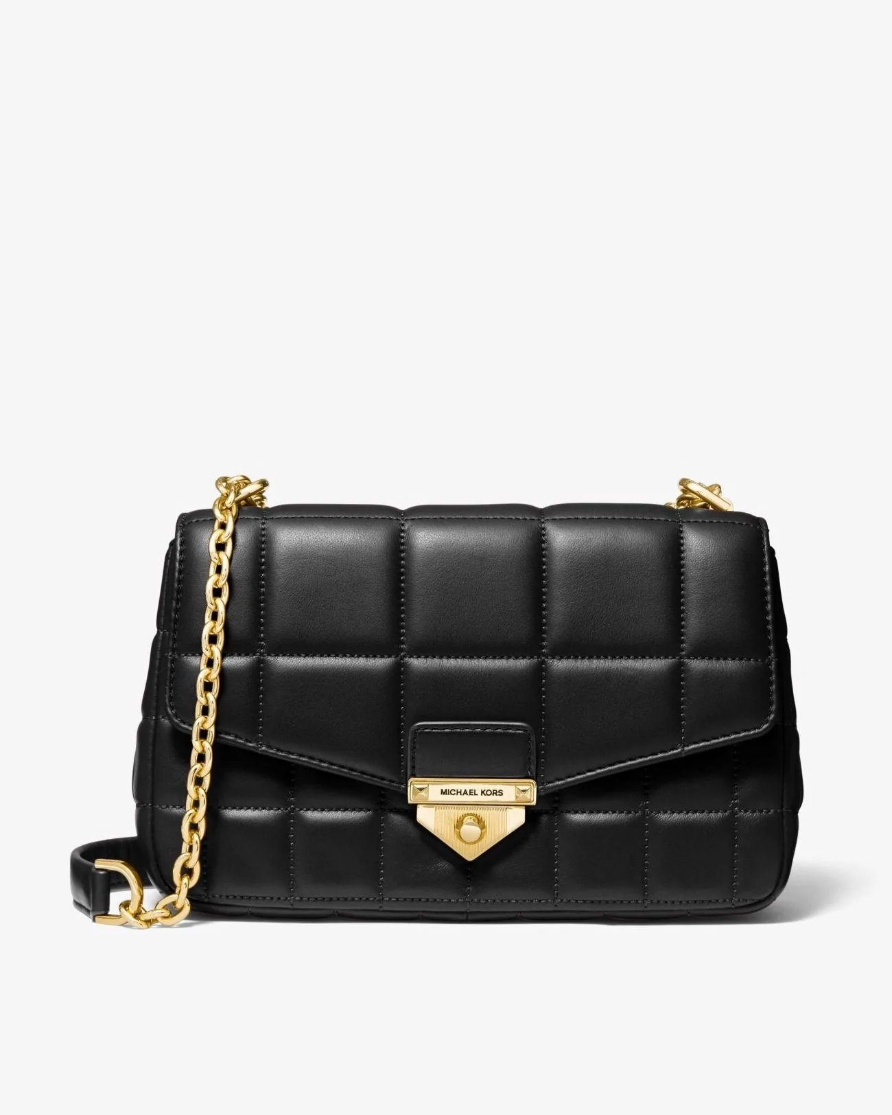 Michael Kors SoHo Large Quilted Leather Shoulder Bag, Black-20249084