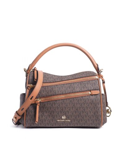 Michael Kors Lorimer Medium Logo Satchel In Brown-20239280