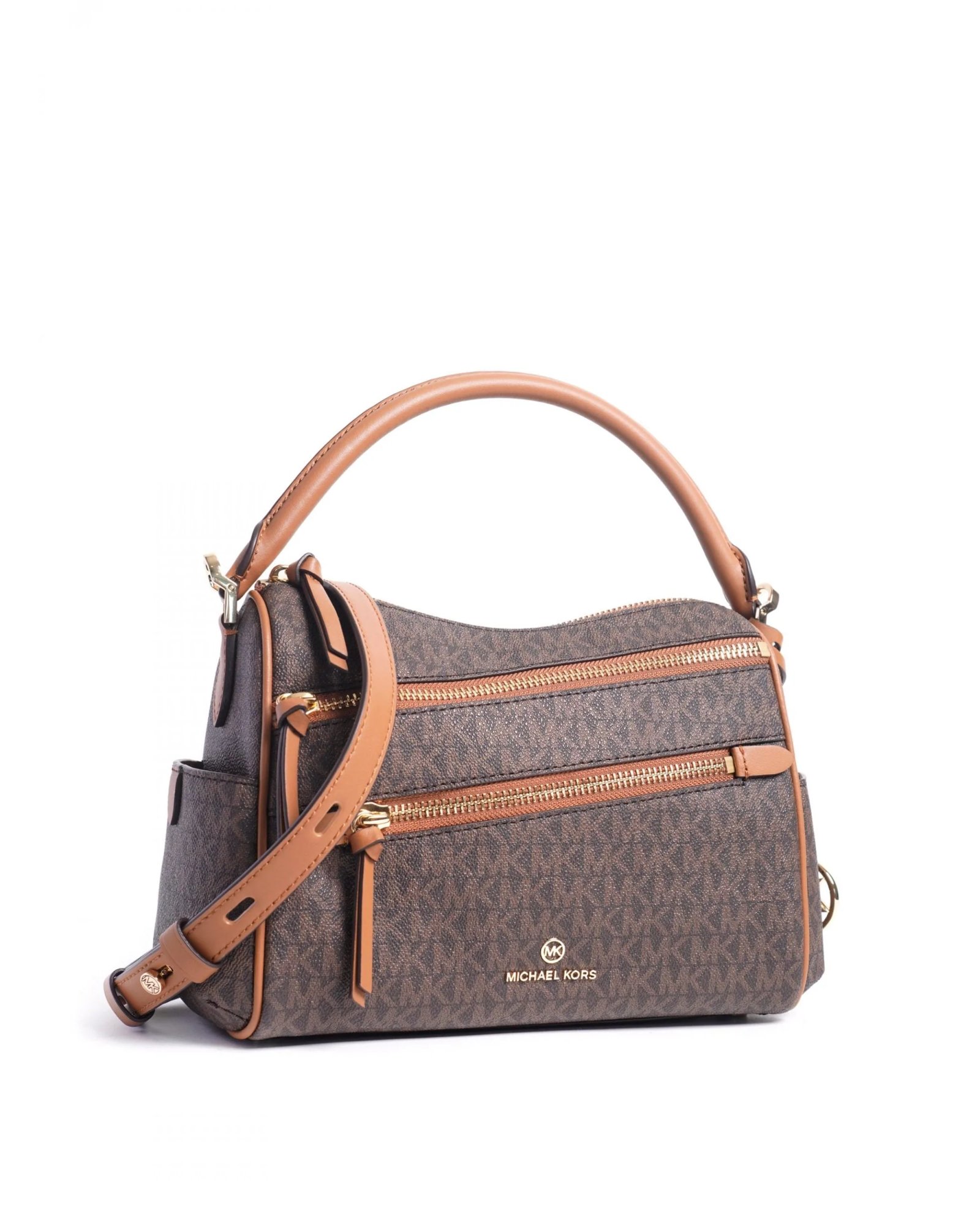 Alternative view of Michael Kors Lorimer Medium Logo Satchel In Brown