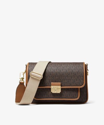 Michael Kors Bradshaw Medium Logo and Leather Messenger-20249128
