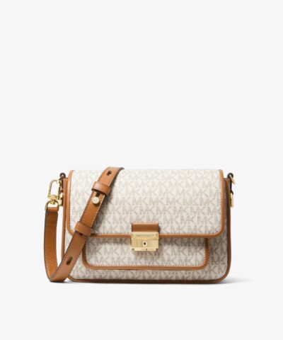 Michael Kors Bradshaw Medium Logo and Leather Messenger-20249121