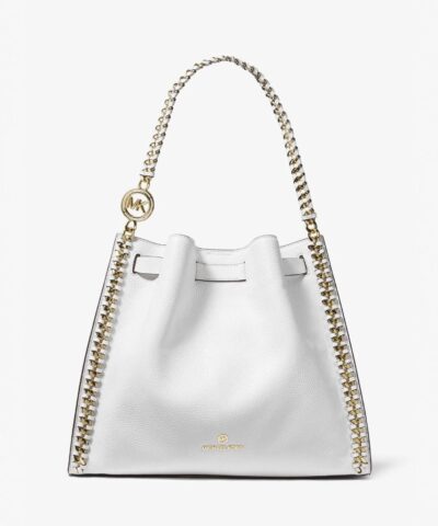 Michael Kors Mina Large Pebbled Leather Shoulder Bag-20249163