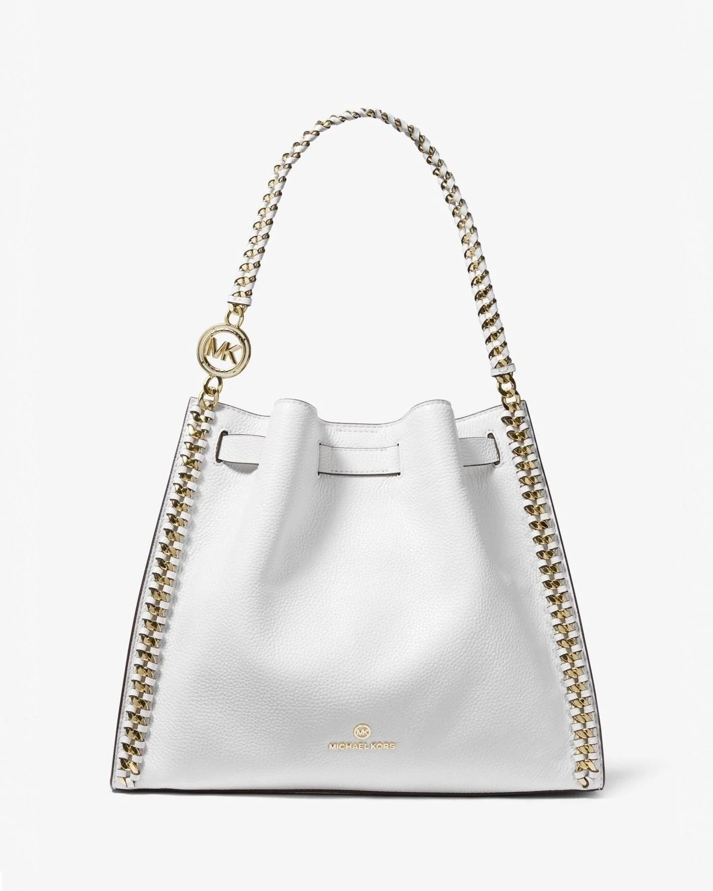 Michael Kors Mina Large Pebbled Leather Shoulder Bag-20249163
