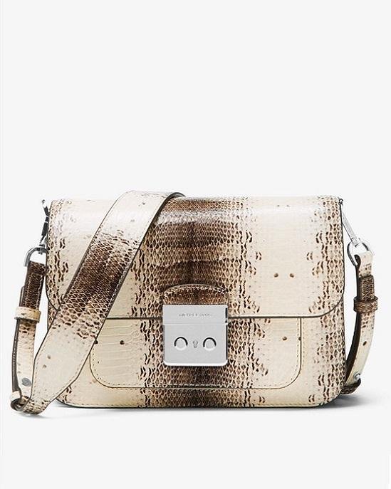 MICHAEL Michael Kors Sloan Editor Snake-Embossed Leather Shoulder Bag-20224650