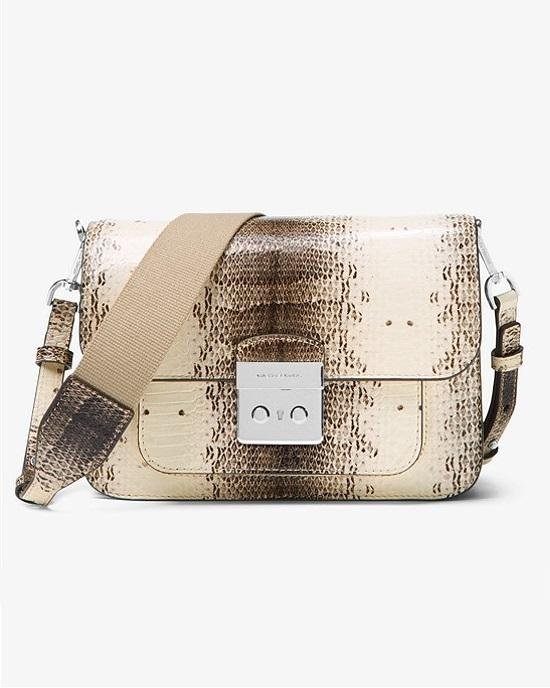 Alternative view of MICHAEL Michael Kors Sloan Editor Snake-Embossed Leather Shoulder Bag
