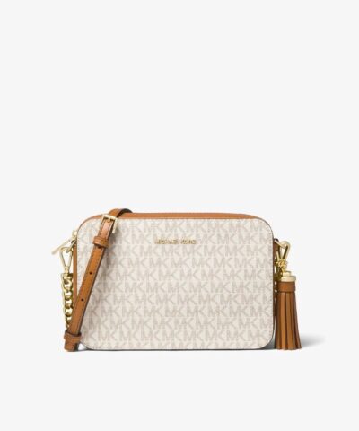 Michael Michael Kors Ginny Medium Logo Crossbody Bag, Vanilla-20254848
