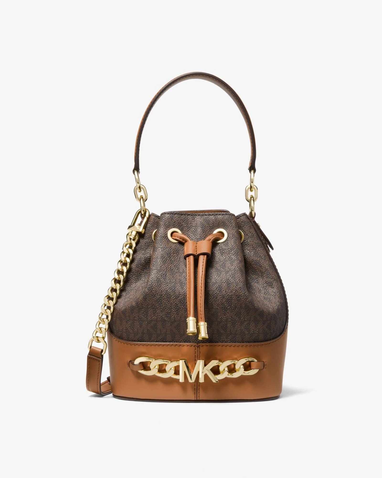 Michael Kors Devon Small Two-Tone Logo Bucket Bag-20239843