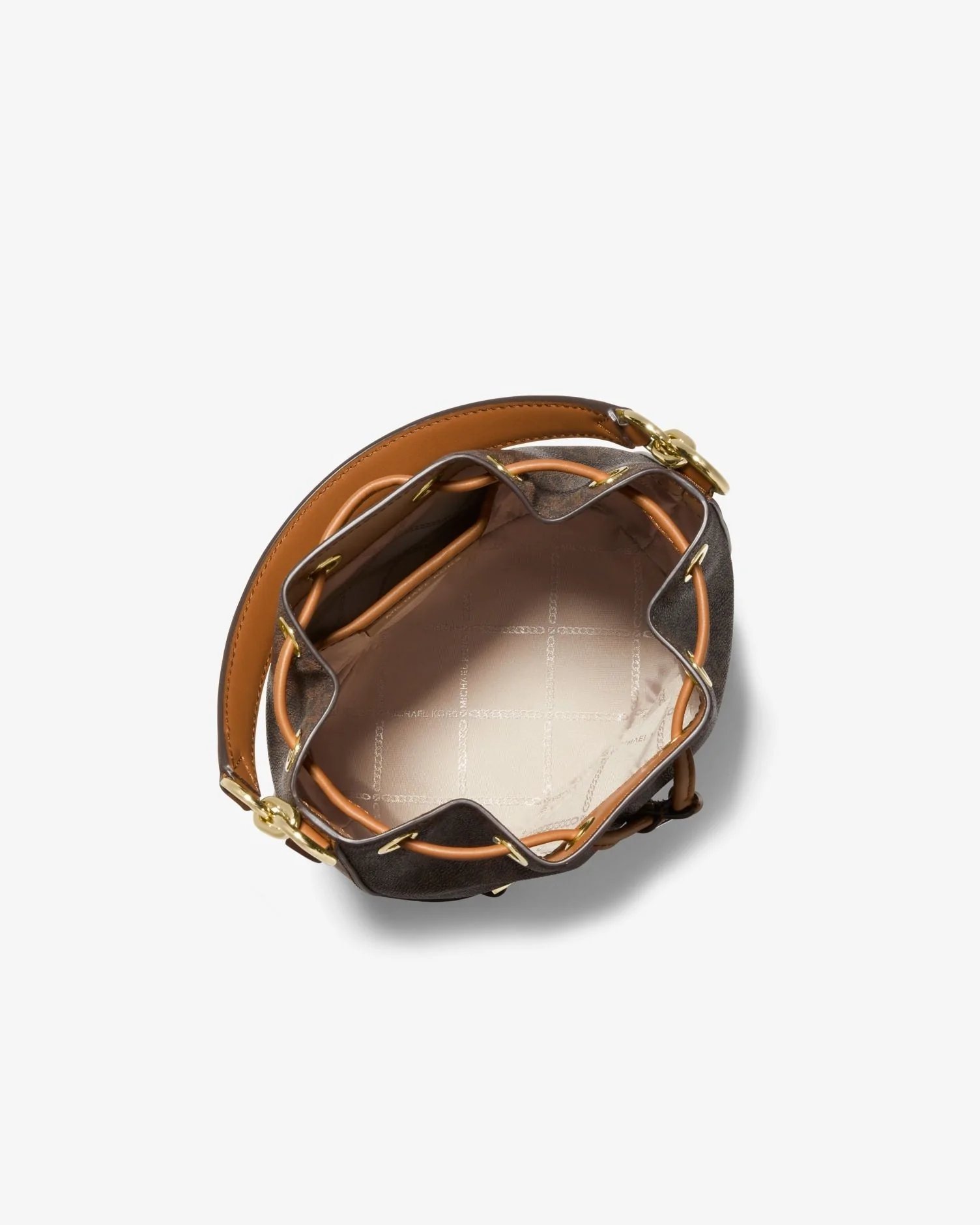 Alternative view of Michael Kors Devon Small Two-Tone Logo Bucket Bag
