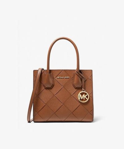 Michael Kors Mercer Medium Woven Leather Accordion Crossbody Bag-20249137