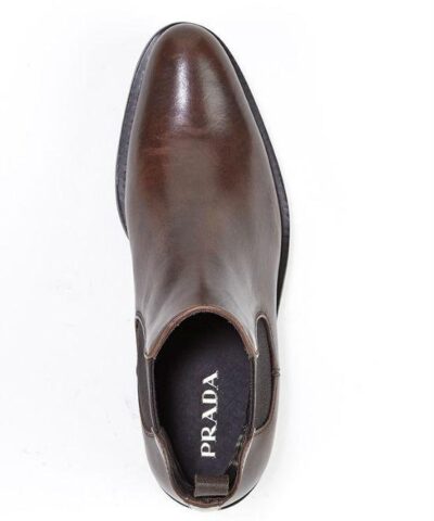 Prada Leather Lug Chelsea Boots - Image 4