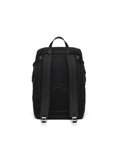 Prada Nylon and Saffiano Leather Backpack - Image 4