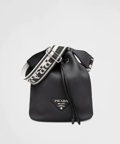 Prada Black Leather Bucket Bag-20239173