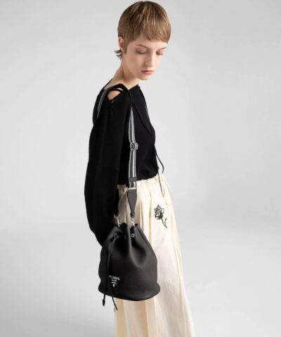 Alternative view of Prada Black Leather Bucket Bag