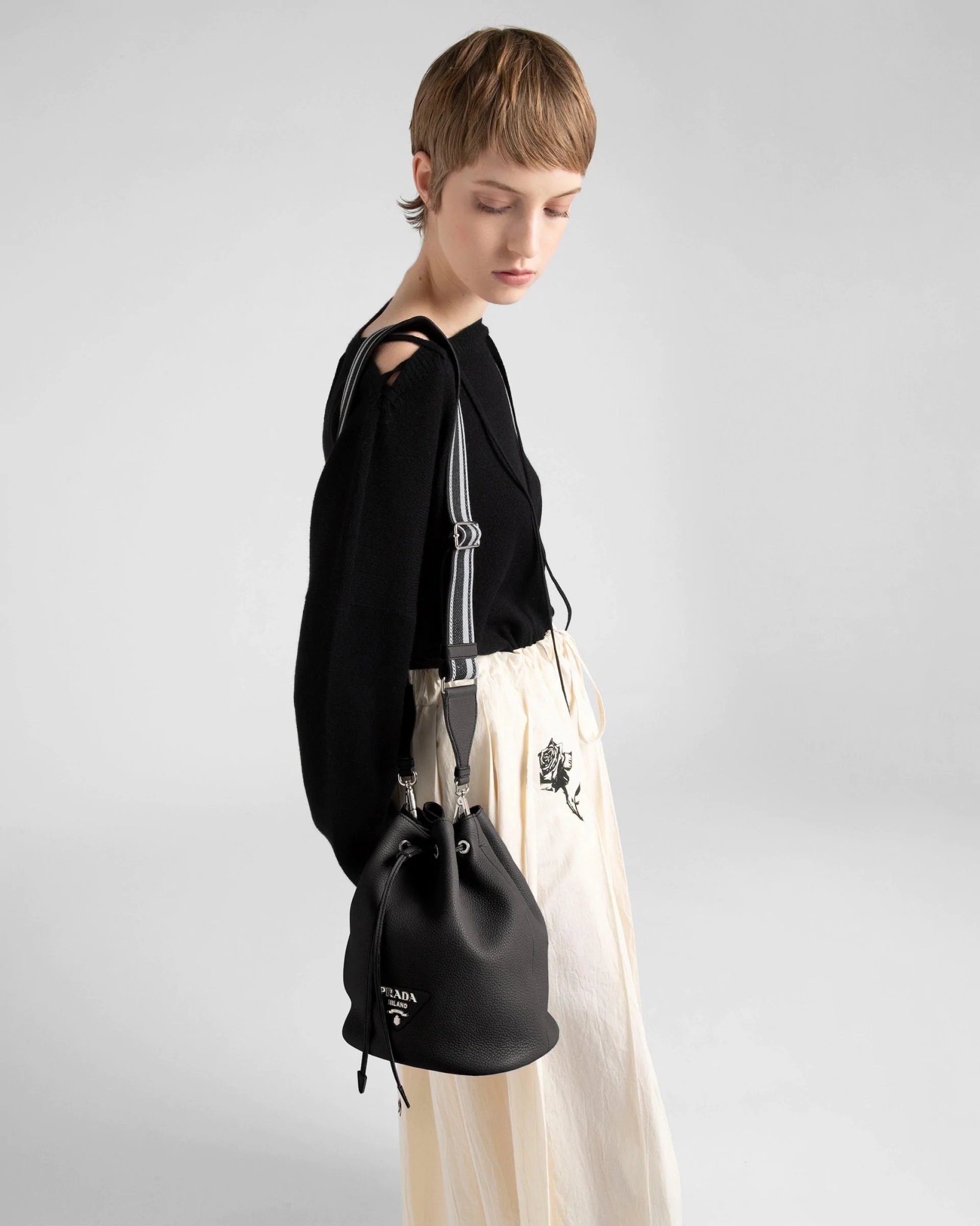 Alternative view of Prada Black Leather Bucket Bag