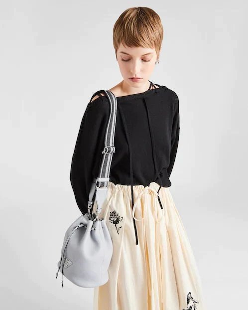 Alternative view of Prada Cornflower Leather Bucket Bag