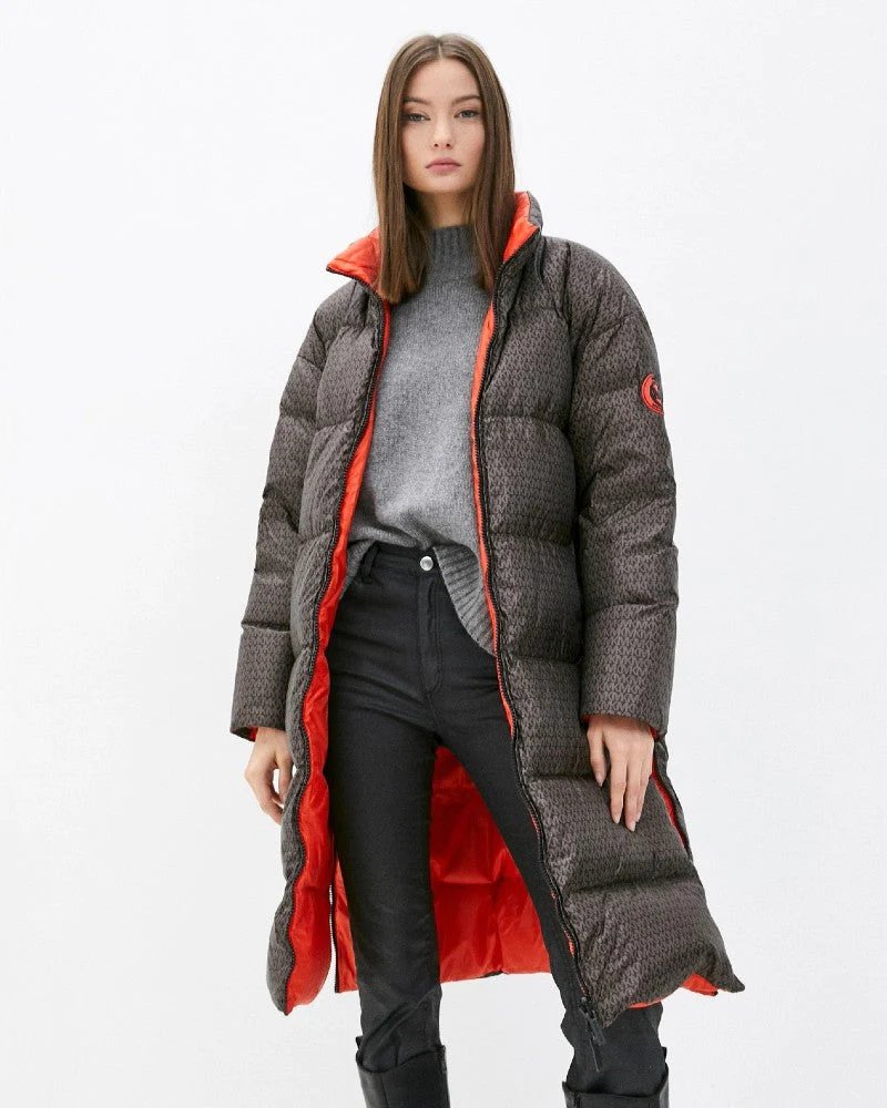 MICHAEL Michael Kors Logo Ciré Reversible Puffer Coat-20239239