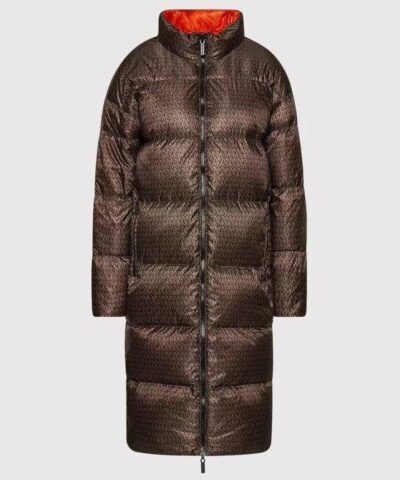 MICHAEL Michael Kors Logo Ciré Reversible Puffer Coat-20239242