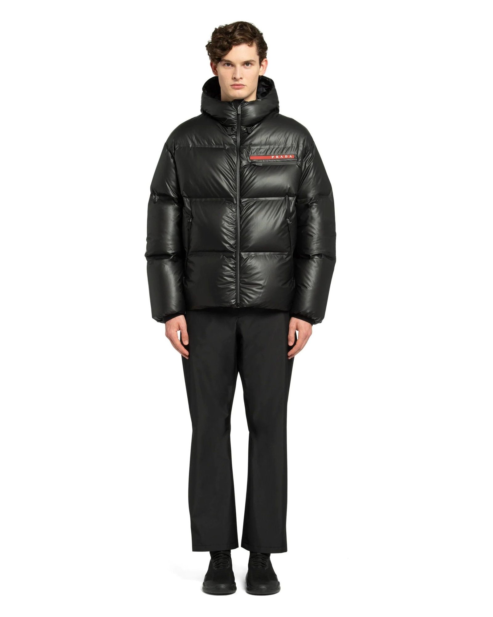 Alternative view of Prada Light Nylon Hooded Puffer Jacket