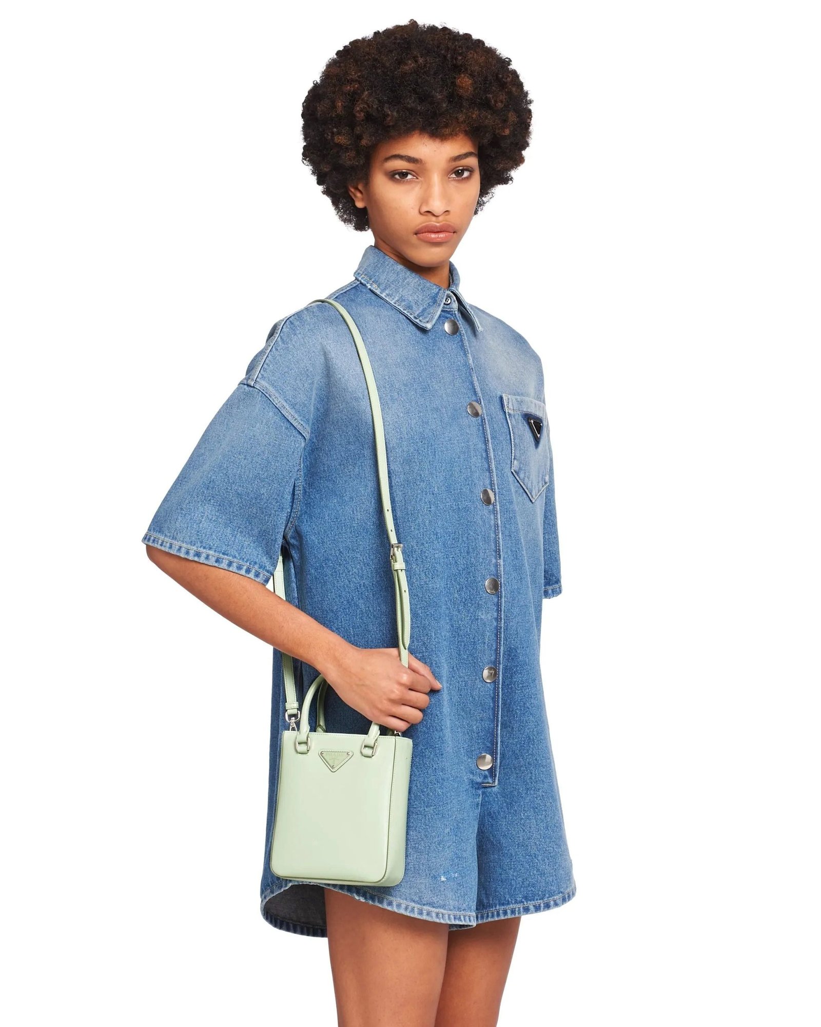 Alternative view of Prada Small Brushed Leather Tote