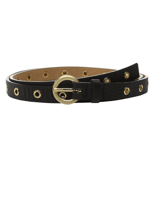 Michael Kors Women's Genuine Leather Skinny Grommet Belt-20225716