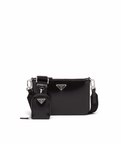 Prada Brushed Leather Shoulder Bag-20254315