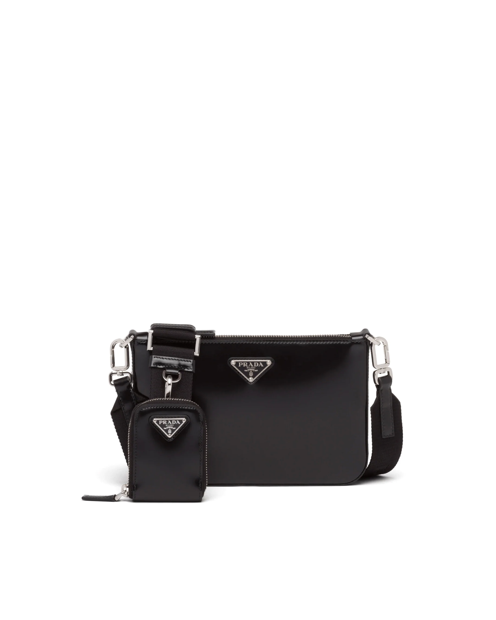 Prada Brushed Leather Shoulder Bag-20254315
