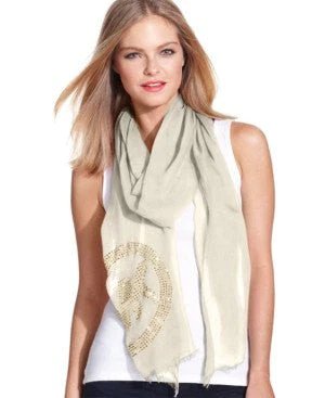 Alternative view of MICHAEL Michael Kors Pin Dot Logo Stud Scarf