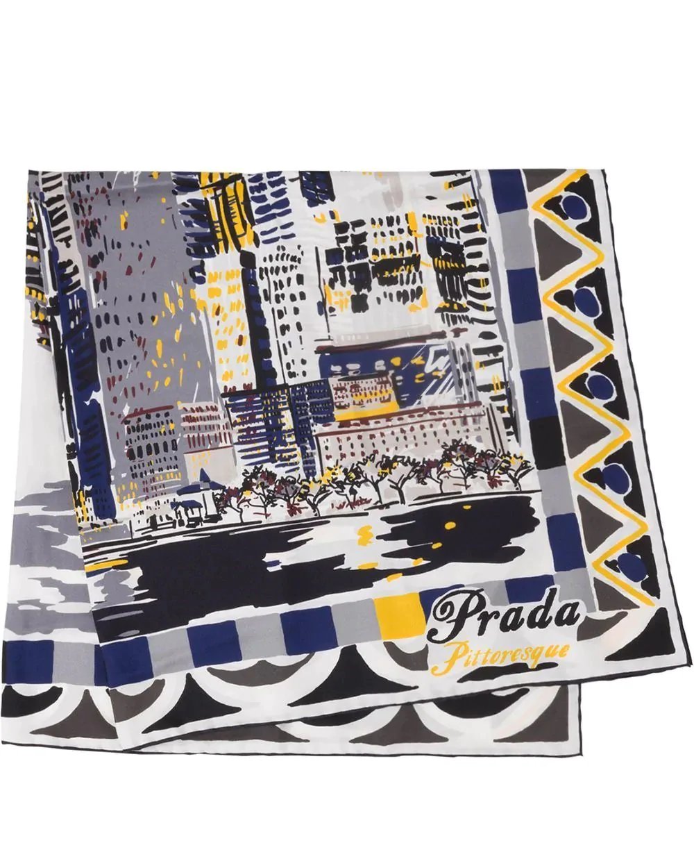 Alternative view of Prada Pittoresque New York Printed Foulard