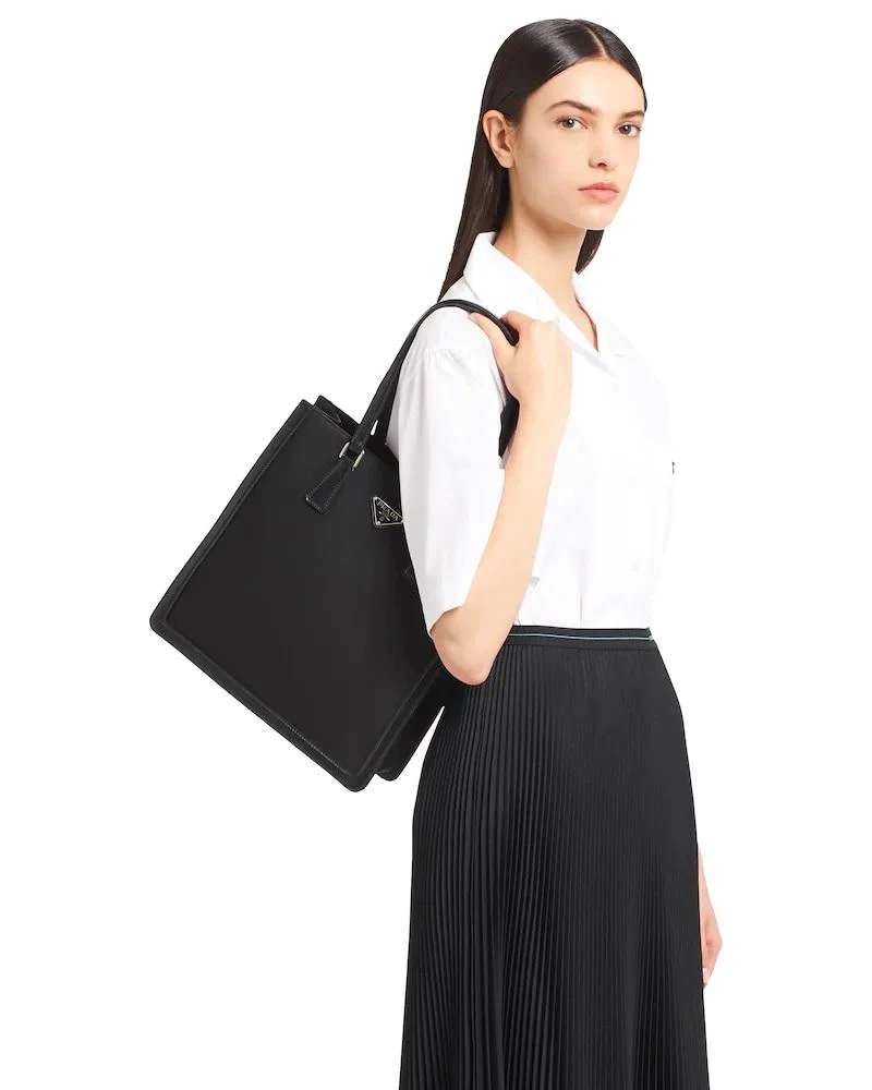 Alternative view of Prada Leather and Nylon Tote Bag