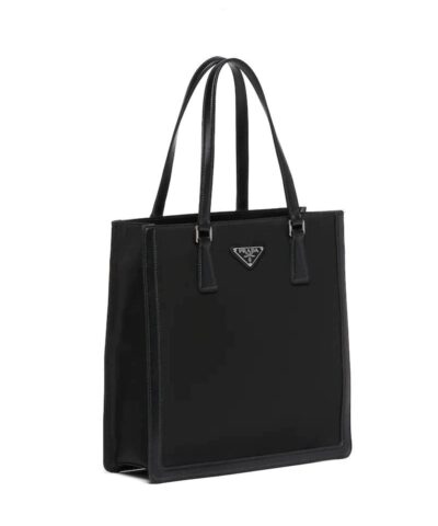 Prada Leather and Nylon Tote Bag - Image 3