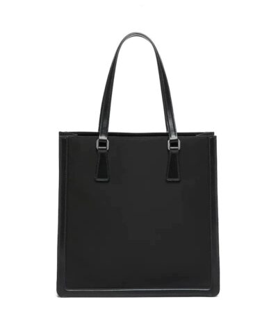 Prada Leather and Nylon Tote Bag - Image 4