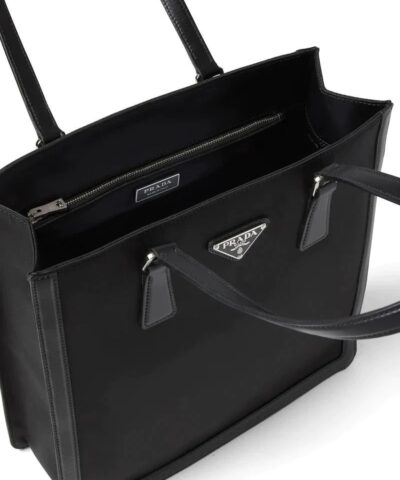 Prada Leather and Nylon Tote Bag - Image 5
