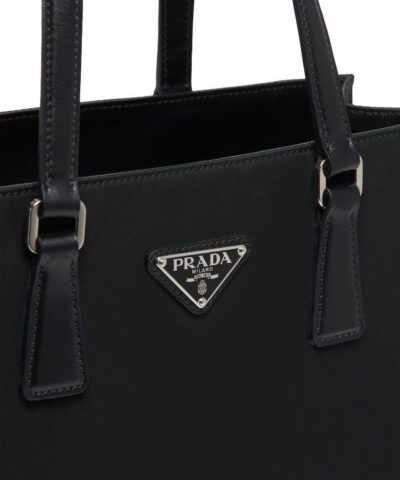 Prada Leather and Nylon Tote Bag - Image 6