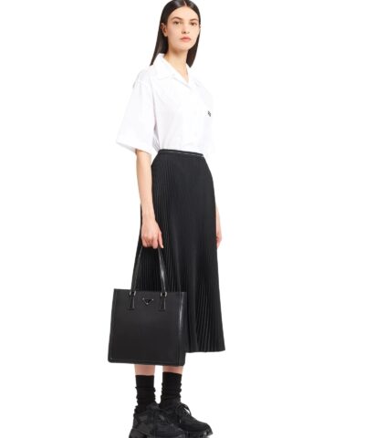 Prada Leather and Nylon Tote Bag - Image 7