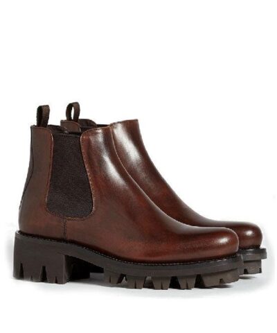 Prada Leather Lug Chelsea Boots - Image 3