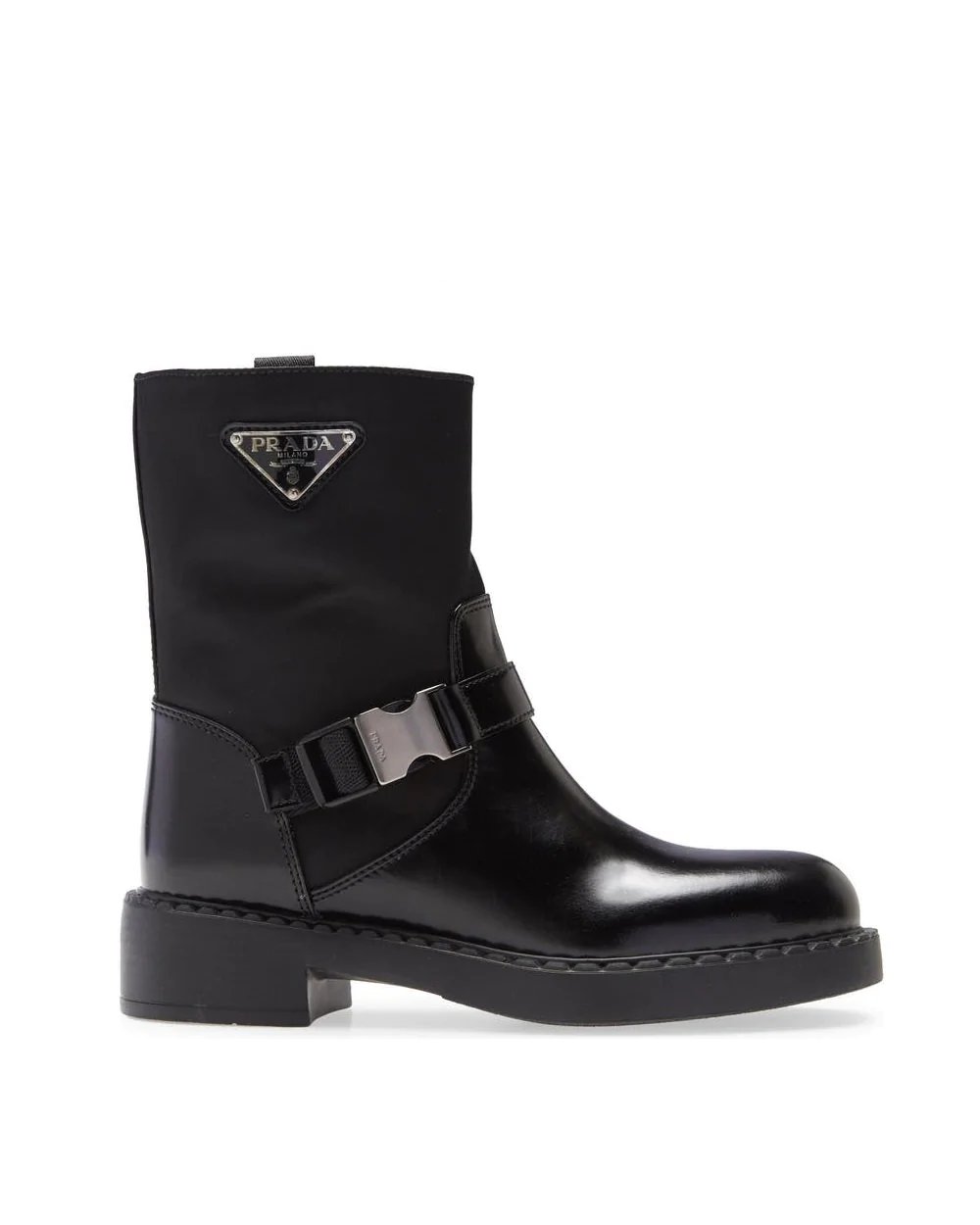 Prada Nylon Logo Biker Moto Booties-20247738