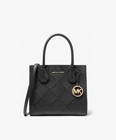 Michael Kors Mercer Medium Woven Leather Accordion Crossbody Bag-20249135