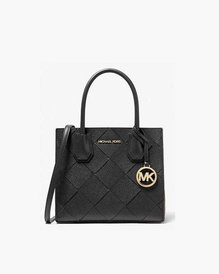 Michael Kors Mercer Medium Woven Leather Accordion Crossbody Bag-20249134