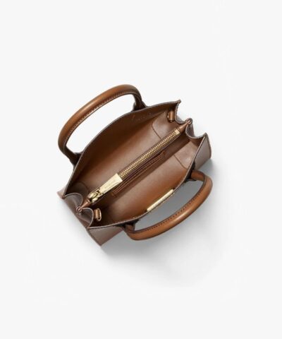 products michael by michael kors Brown Mercer Medium Saffiano Leather Accordion Crossbody Bag