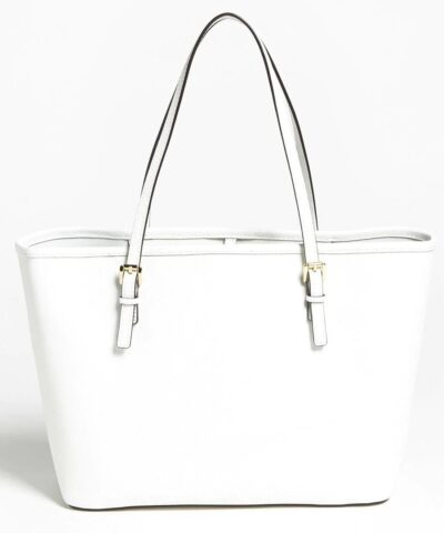 products michael by michael kors optic white jet set small travel tote product 4 7571470 711592519
